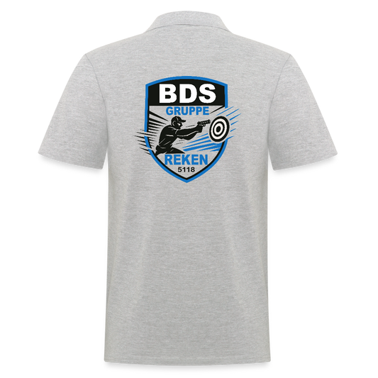 Herren Poloshirt - Grau meliert