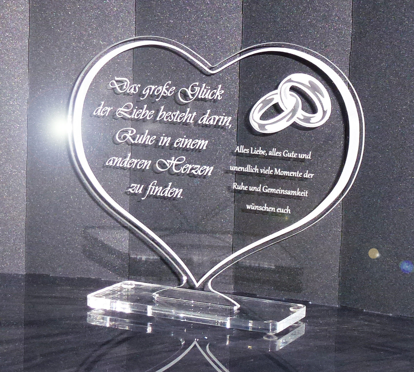 Zur Hochzeit, Gastgeschenk, Hochzeitstorten Deko Motiv "Ringe"