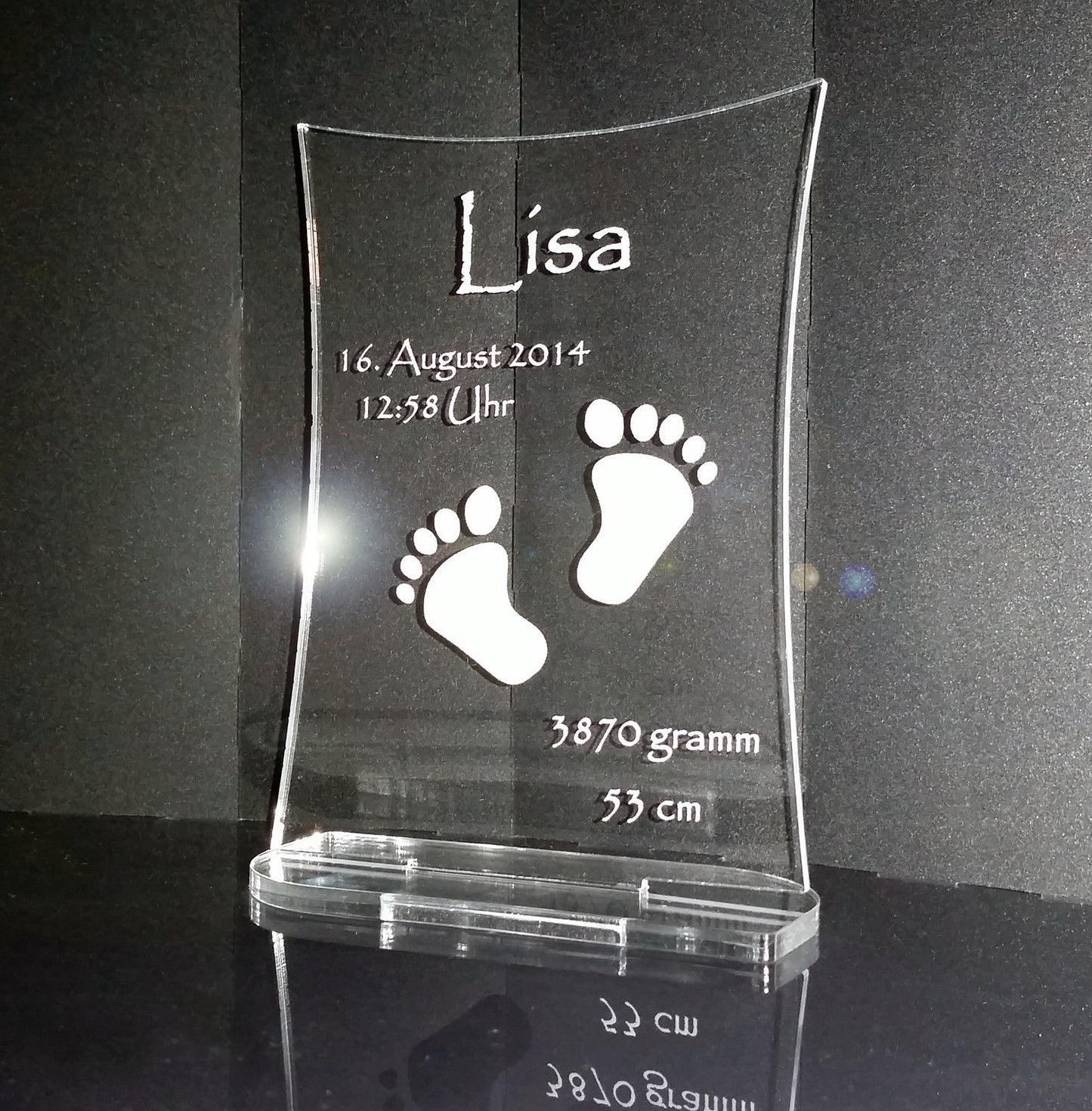 Acryl Schild zur Geburt oder Taufe - Personalisiert