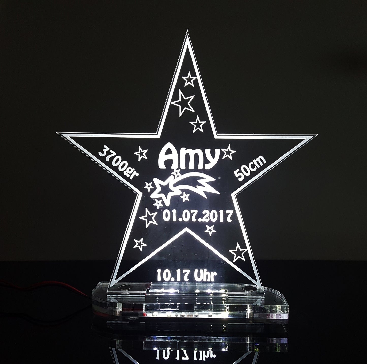 Acryl Schild "Stern" zur Geburt oder Taufe
