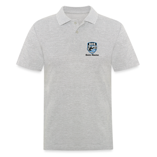 Herren Poloshirt - Grau meliert