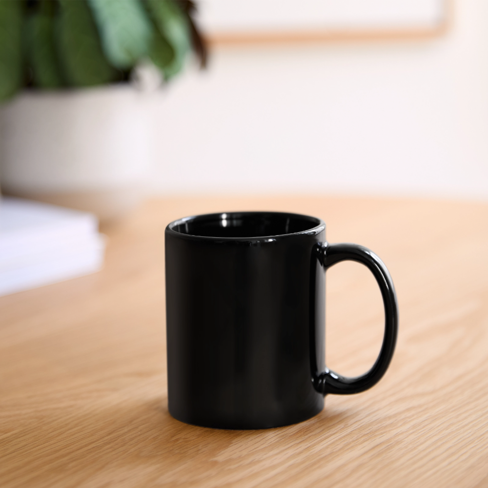 Tasse schwarz einfarbig Sportschützen Reken - Schwarz